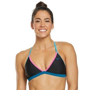 NIKE Solid T-Back Bikini Top NWT